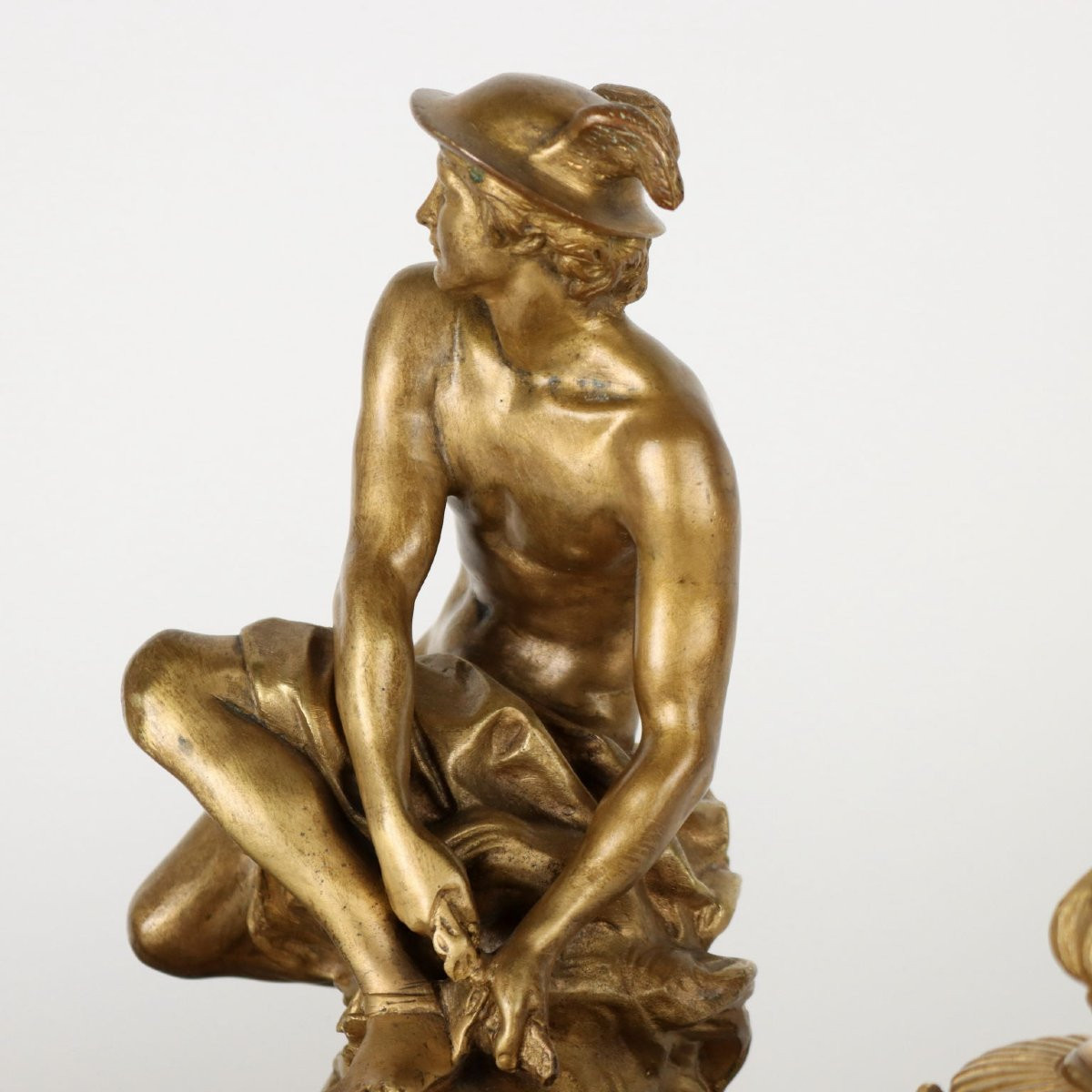 Inkwell By Jean-marie Pigalle Bronze Marble France XIX Century-photo-1