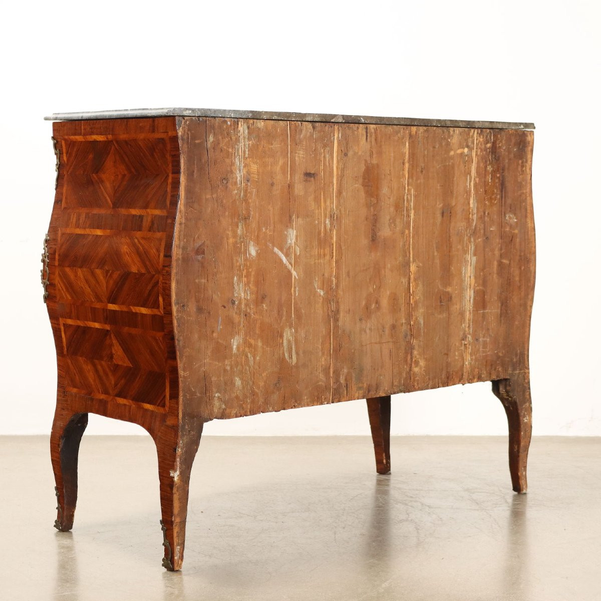 Antique Baroque Chest Of Drawers Fir Marble Top XVIII Century-photo-8