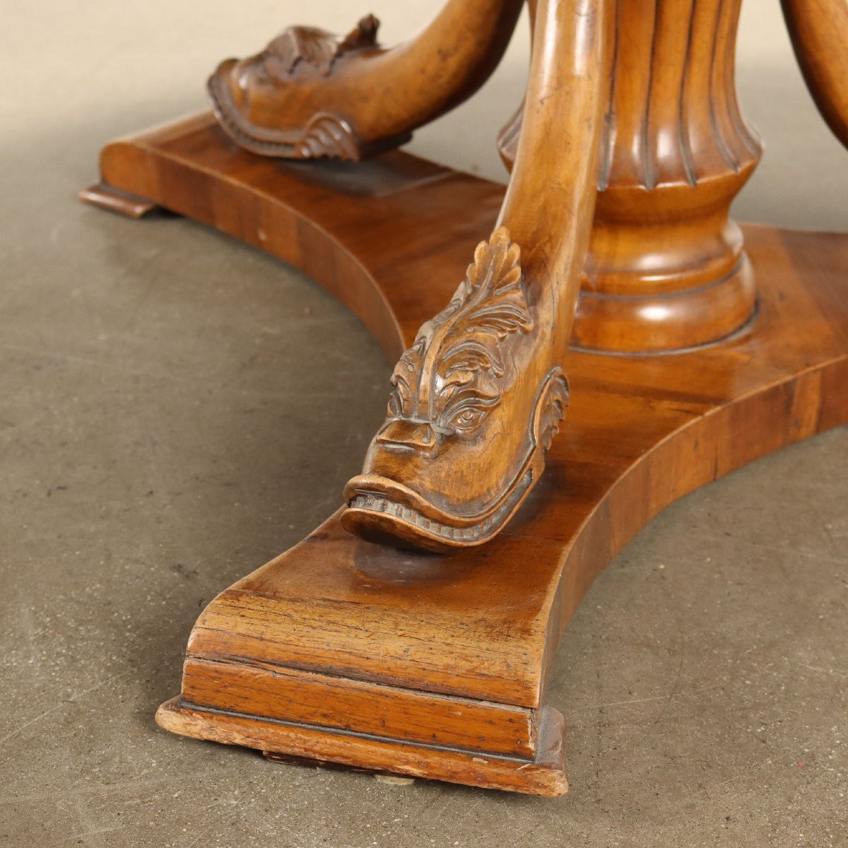 Antique Table Empire Style Walnut With Extensions XX Century-photo-3
