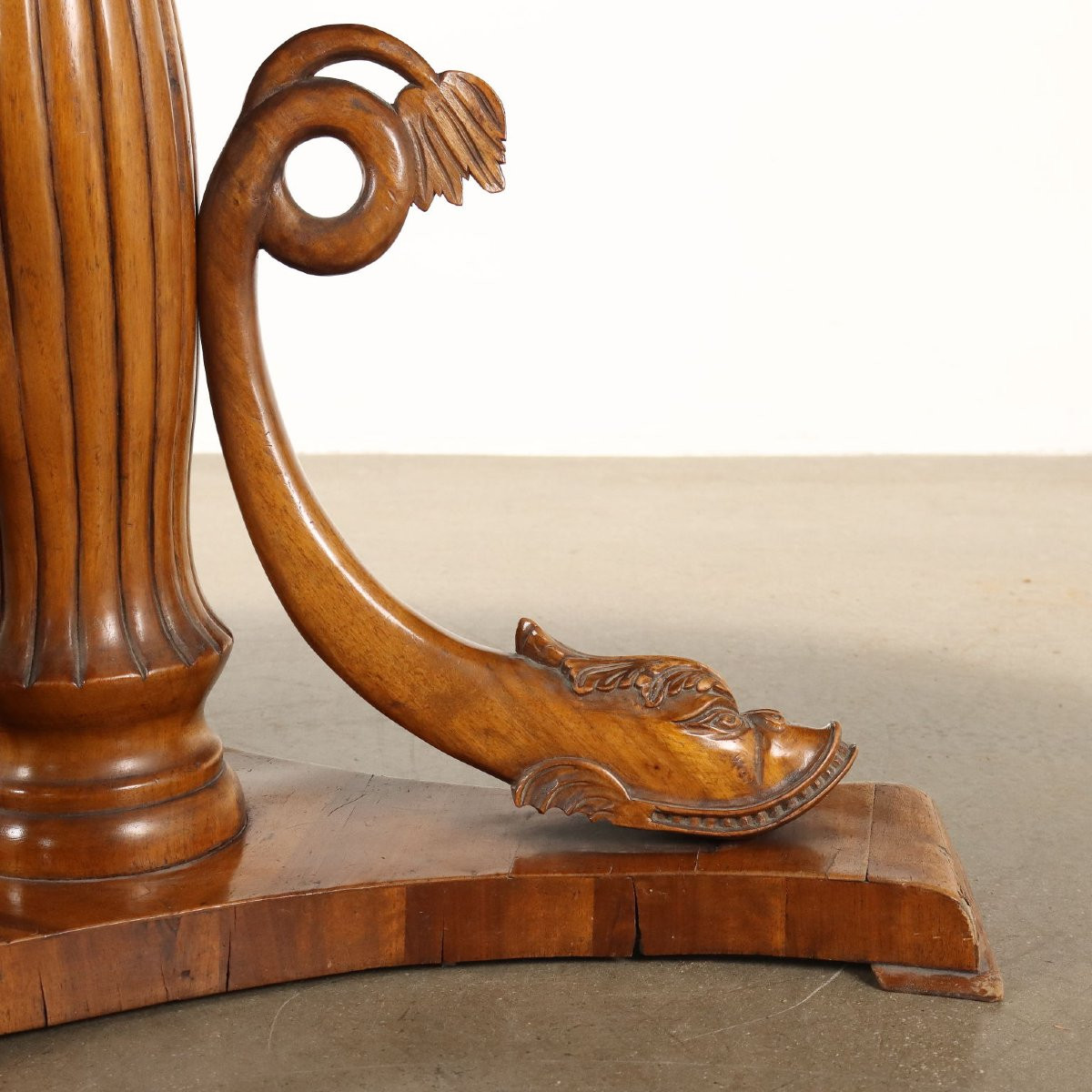 Antique Table Empire Style Walnut With Extensions XX Century-photo-4