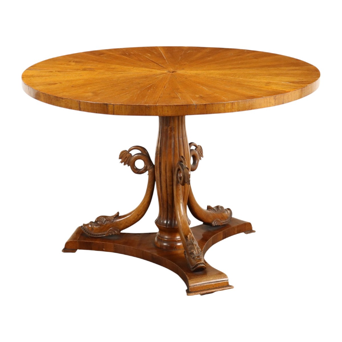 Antique Table Empire Style Walnut With Extensions XX Century