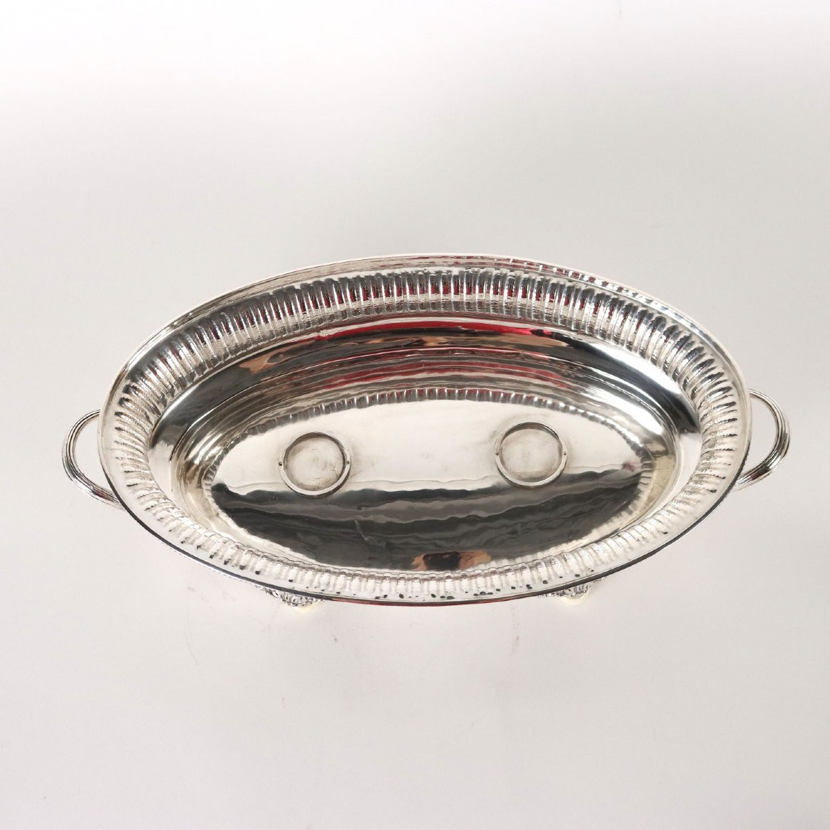 Assiette Man. Messulam Argent Italie XX Siècle-photo-4
