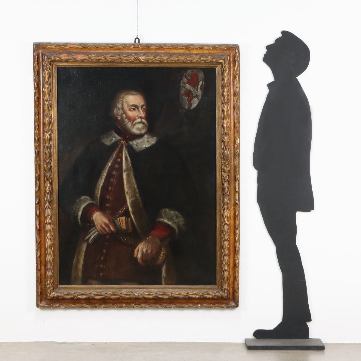 Antique Painting Portrait Of A Nobleman Oil On Canvas '600-photo-2