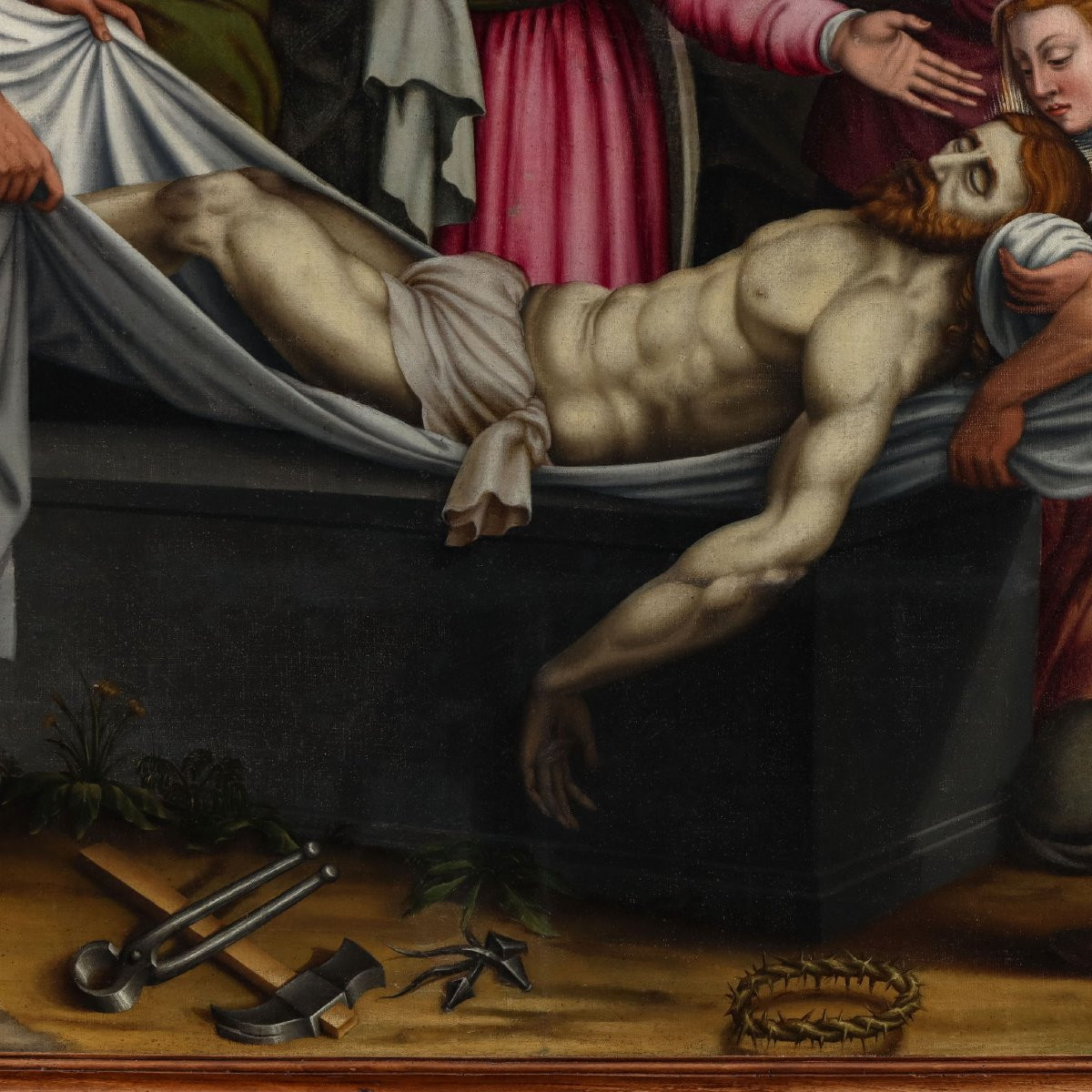 Déposition du Christ au tombeau Peintre lombard (Giuseppe Meda ?) vers 1560-1570-photo-3