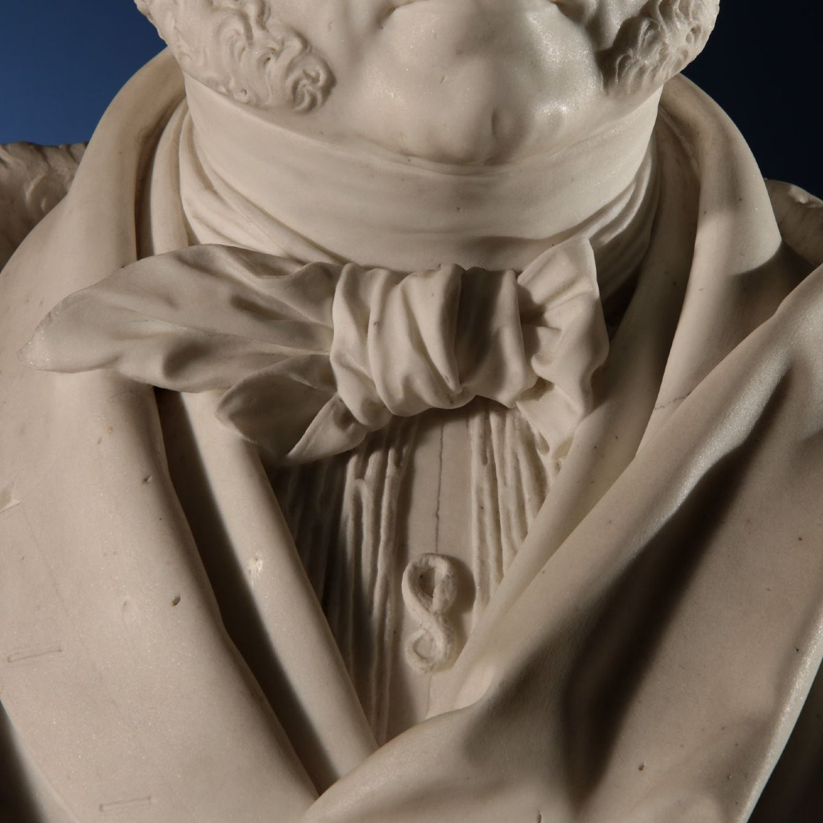 Male Bust Marble Italy 1838 John Anthony Emanuelli-photo-3