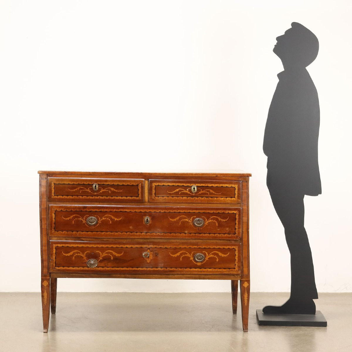 Commode Ancienne Louis XVI Noyer 4 Tiroirs France XVIIIe Siècle-photo-2