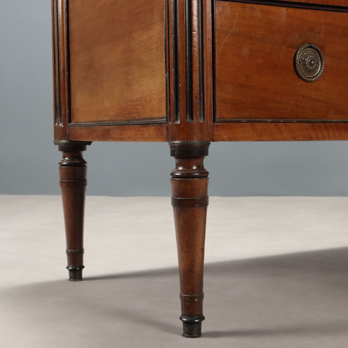 Antique Piedmontese Chest Of Drawers Walnut Marble XIX Century-photo-3