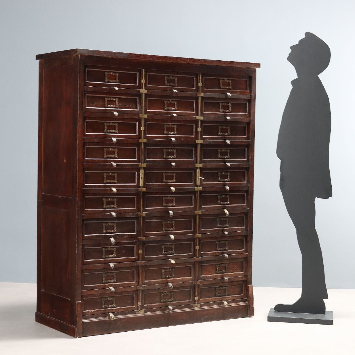 Chest Of Drawers In Oak Stained Walnut Italy Early 20th Century-photo-2