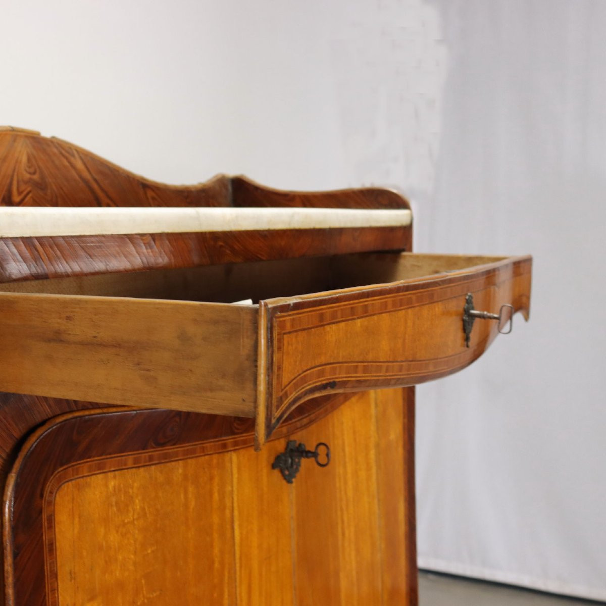 Ancient Secrétaire Mahogany And Fir Italy XVIII Century-photo-2