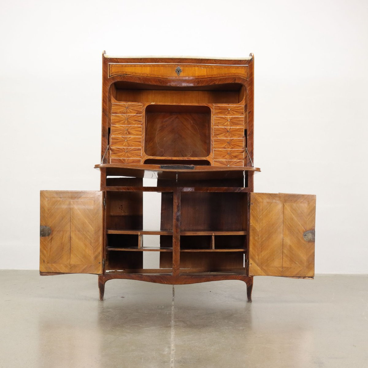 Ancient Secrétaire Mahogany And Fir Italy XVIII Century-photo-3