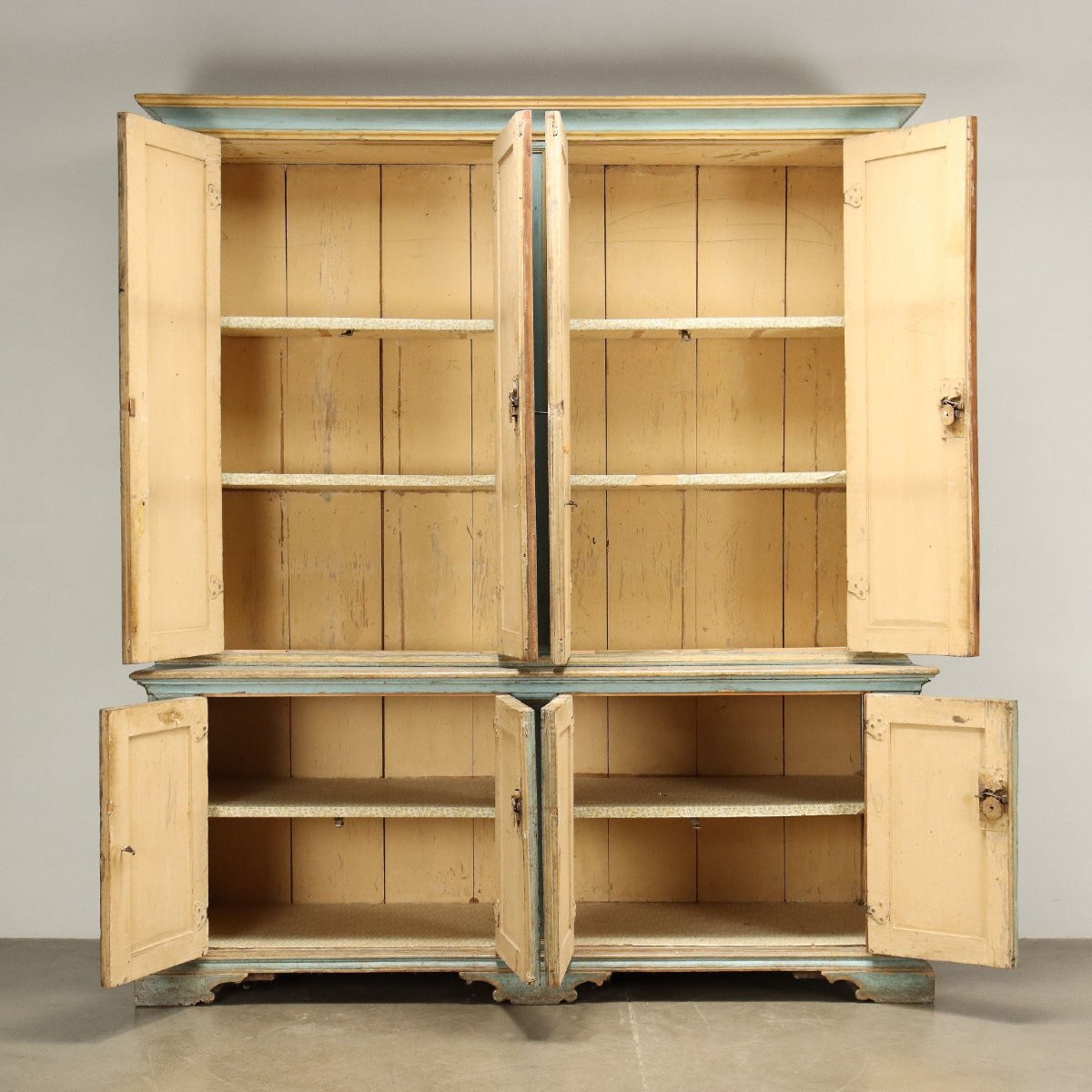 Buffet Double Ancien Baroque Moitié du '700 Bois Laqué-photo-3