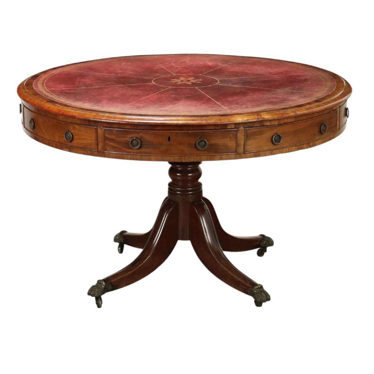 Antique Victorian Library Table Fir Mahogany United Kingdom '800