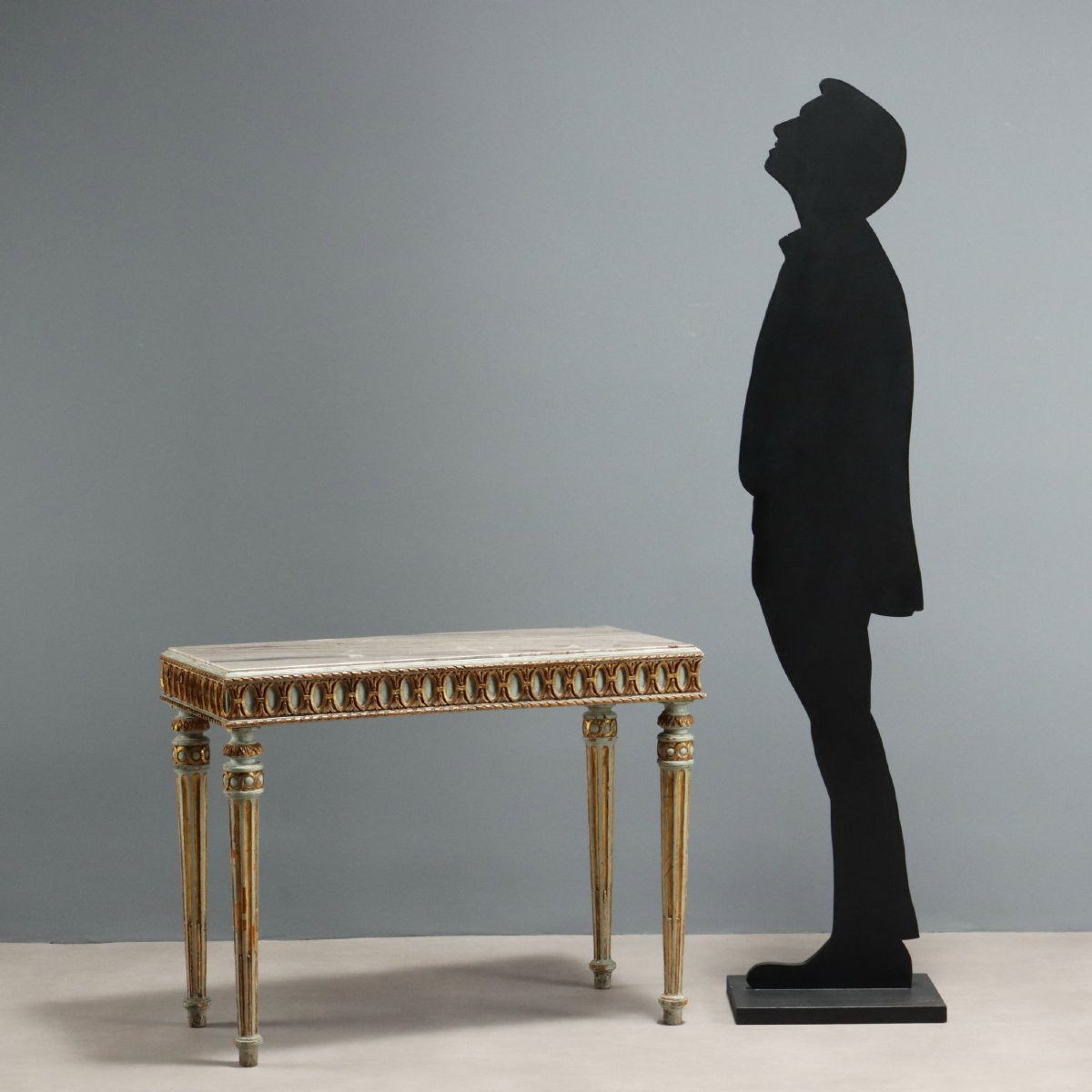 Table Basse Ancienne Style Néoclassique Bois Doré XXe Siècle-photo-2
