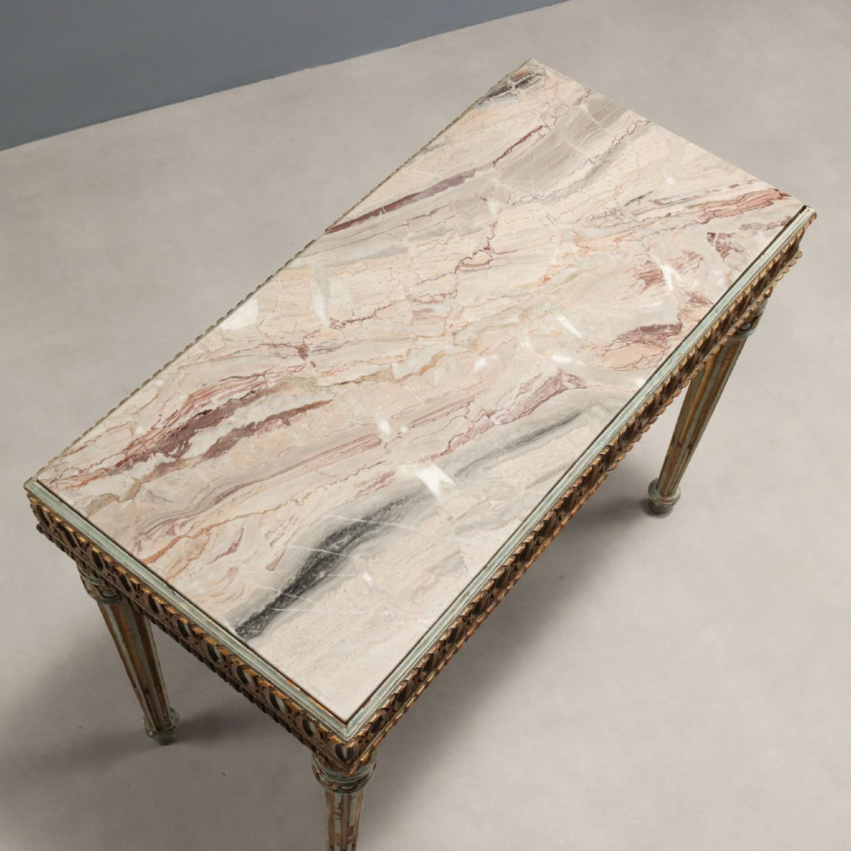 Table Basse Ancienne Style Néoclassique Bois Doré XXe Siècle-photo-3