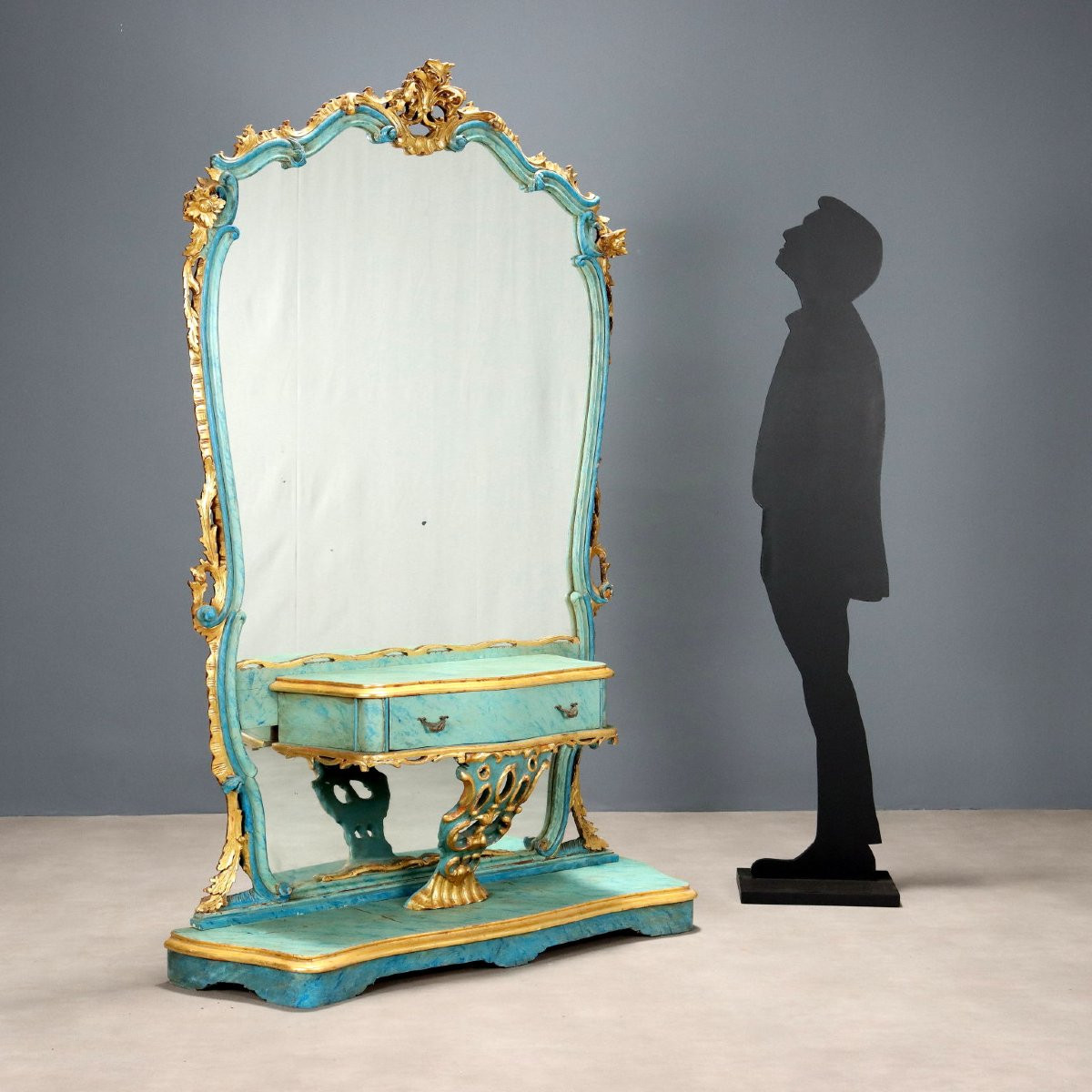 Console avec miroir Italie XXe siècle-photo-2