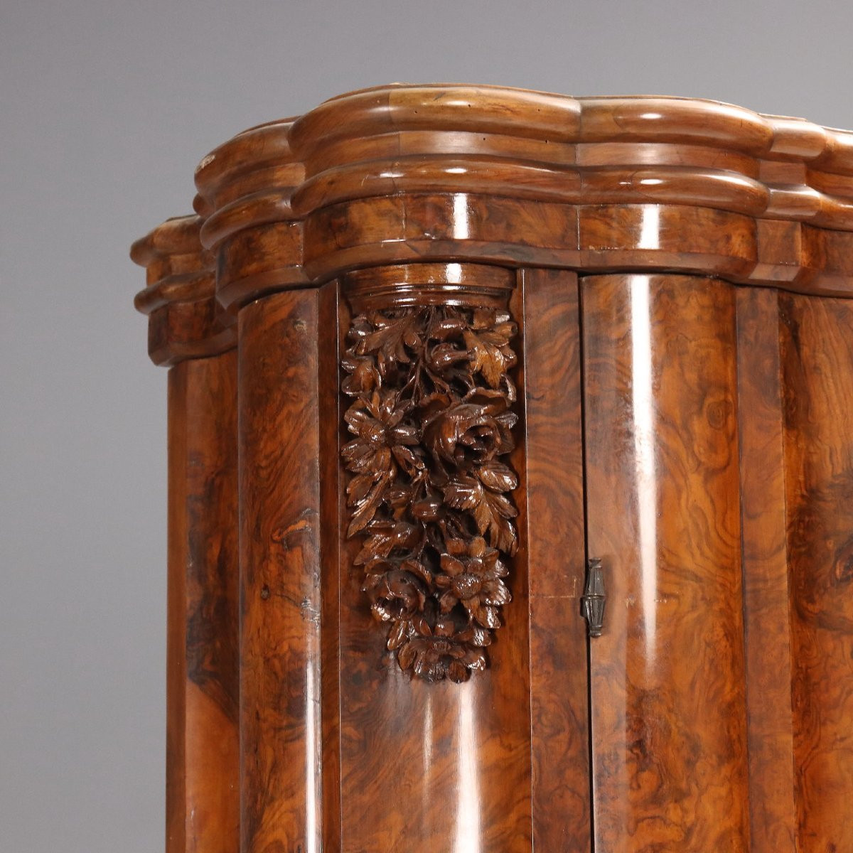 Armoire Art Deco Ancienne Noyer Bruyère de Noyer Italie XIXe Siècle-photo-4