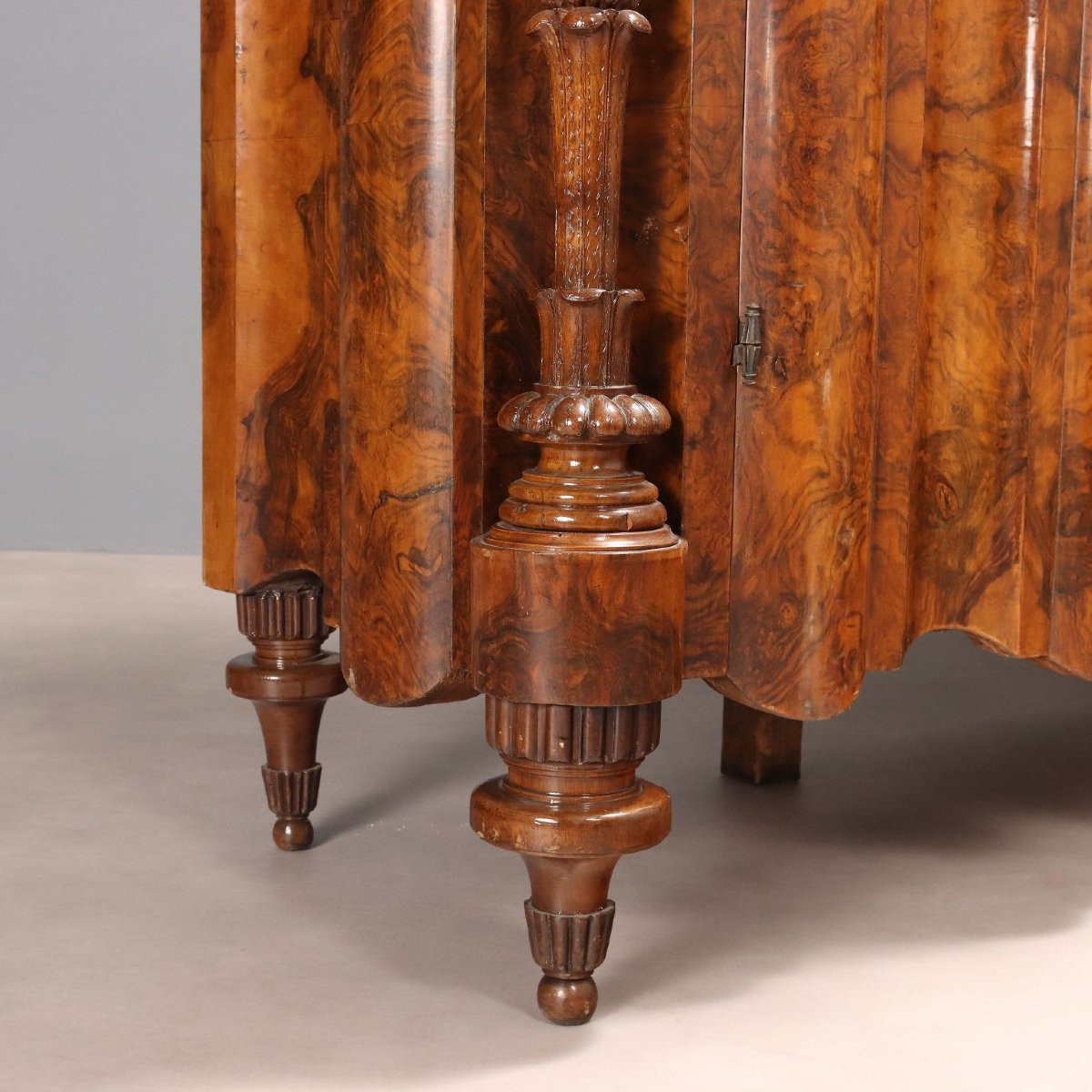 Armoire Art Deco Ancienne Noyer Bruyère de Noyer Italie XIXe Siècle-photo-7
