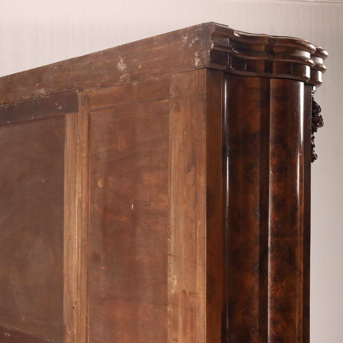 Armoire Art Deco Ancienne Noyer Bruyère de Noyer Italie XIXe Siècle-photo-8