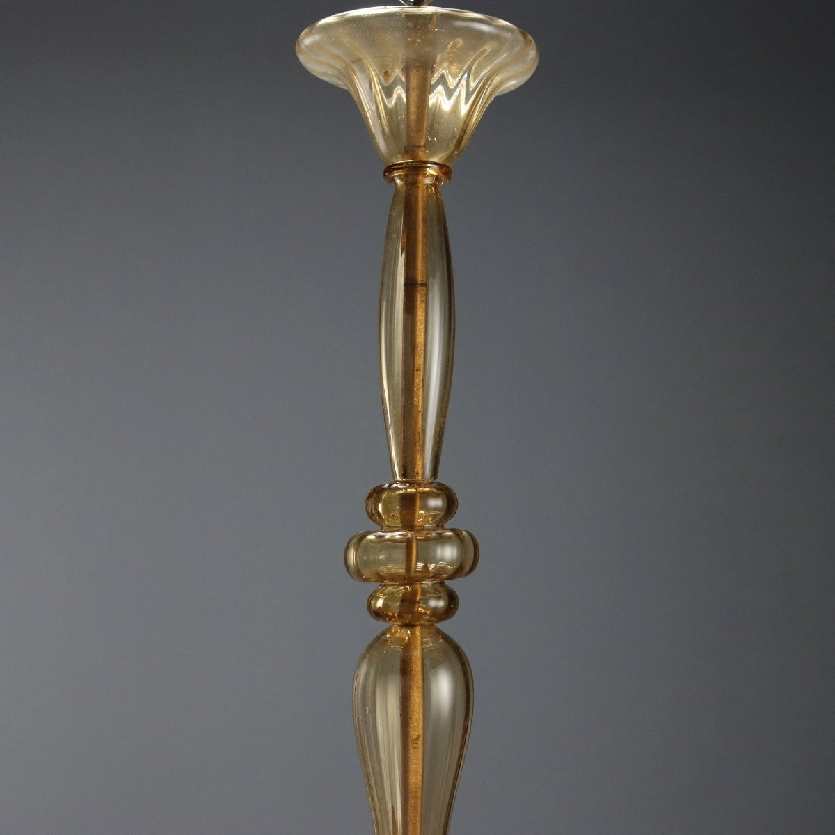 Antique Chandelier Murano Glass 5 Lights Italy XX Century-photo-4