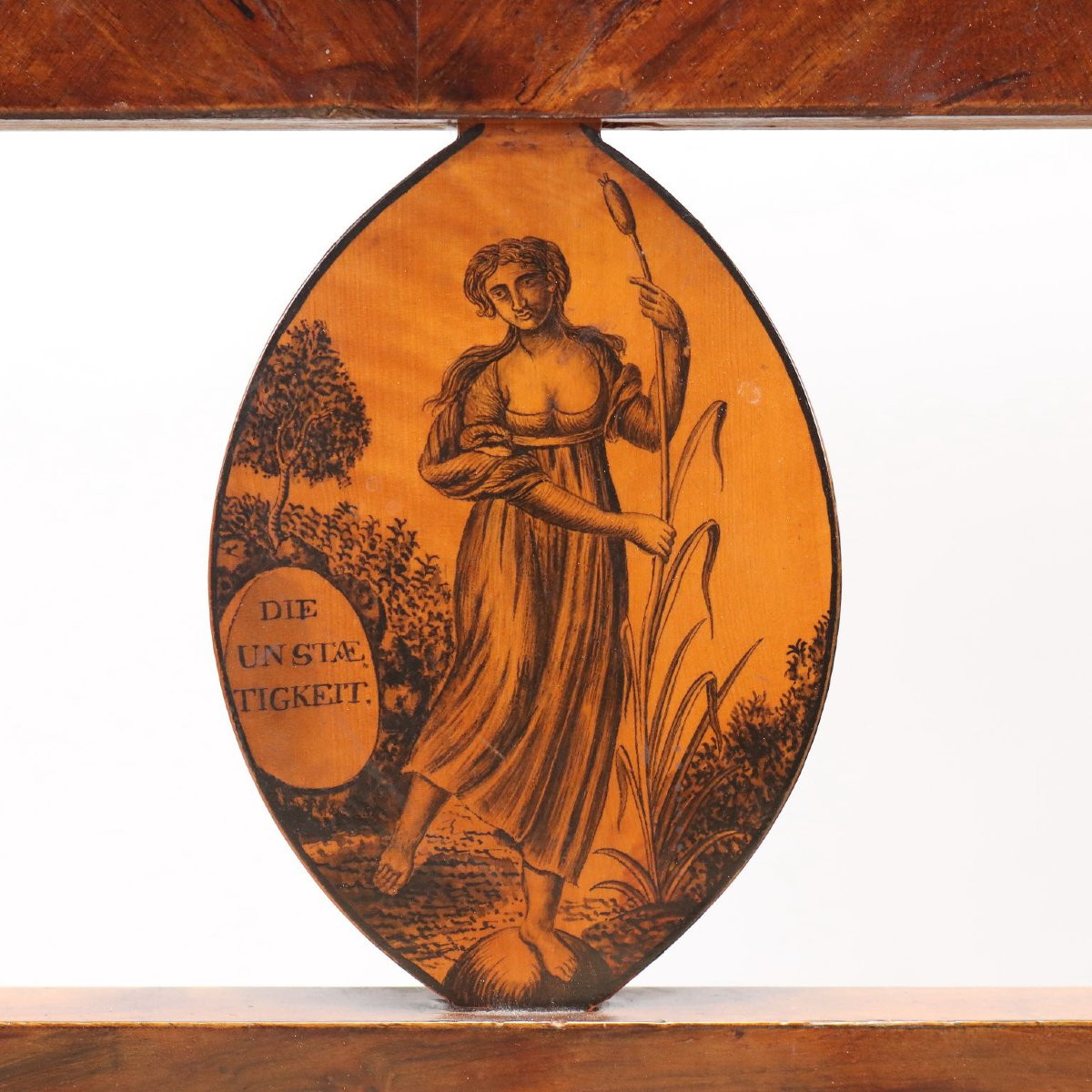 Antique Empire Sofa Maple Fabric Austria XIX Century-photo-1