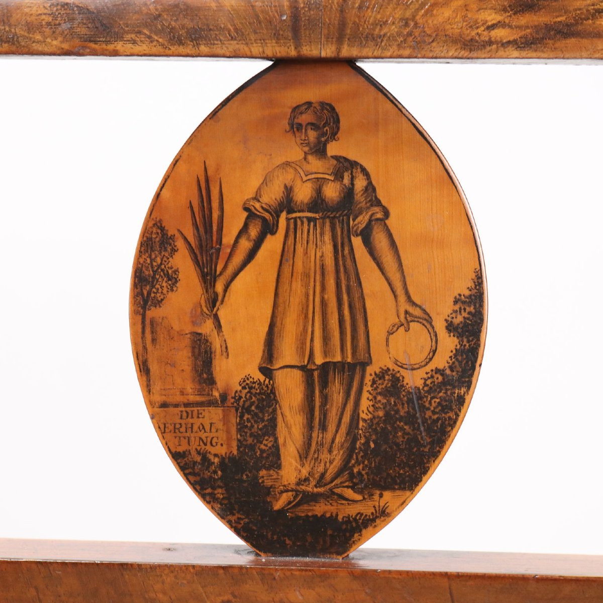 Antique Empire Sofa Maple Fabric Austria XIX Century-photo-3