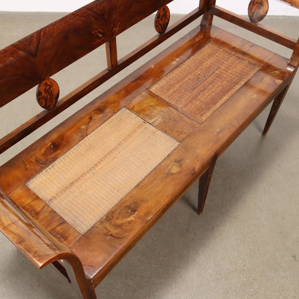 Antique Empire Sofa Maple Fabric Austria XIX Century-photo-6