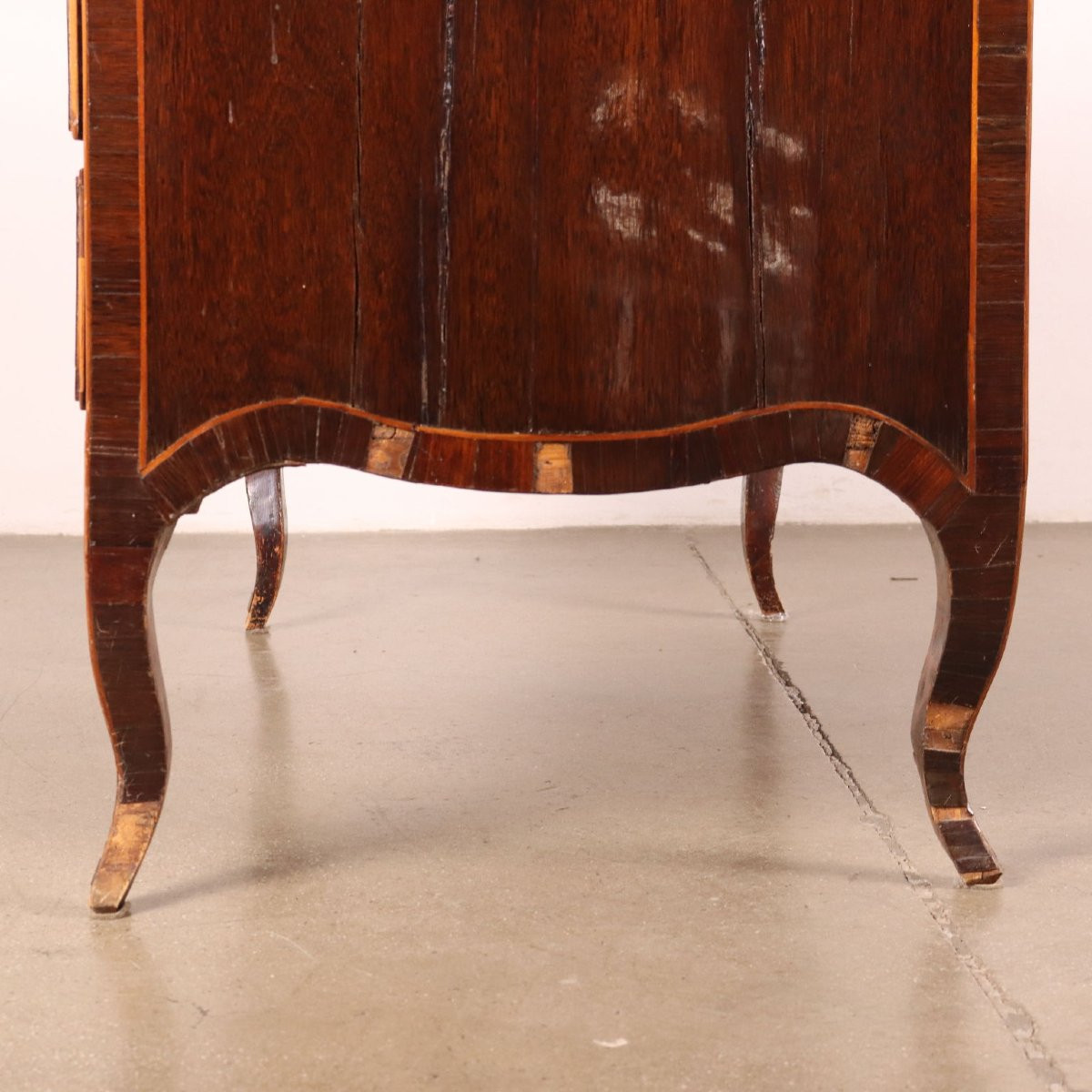 Ancient Neoclassical Writing Desk '700 Exotic Wood Veneer Silver Fir-photo-5
