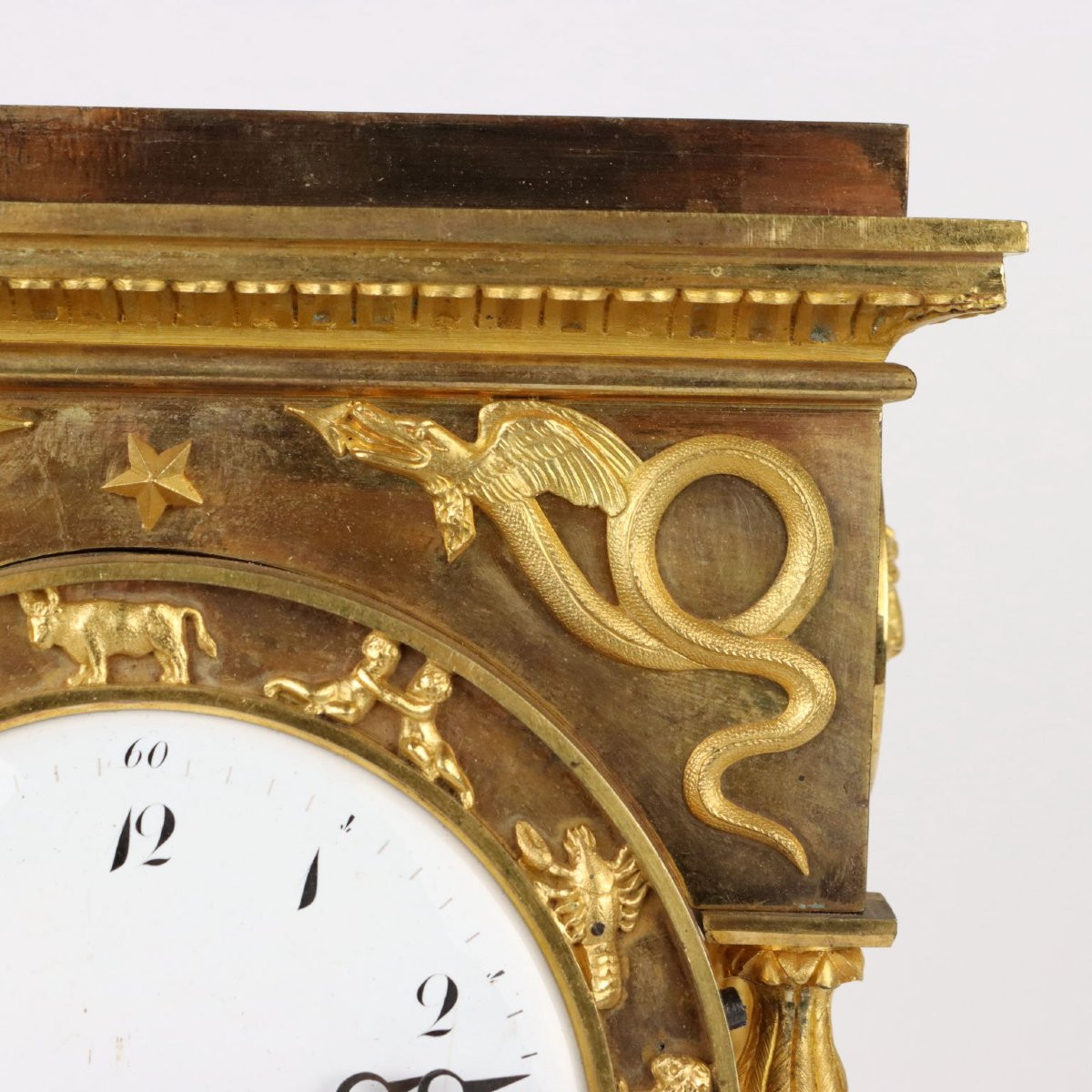 Horloge de Table Ancien en Bronze Robert & Courvoisier France '800-photo-3