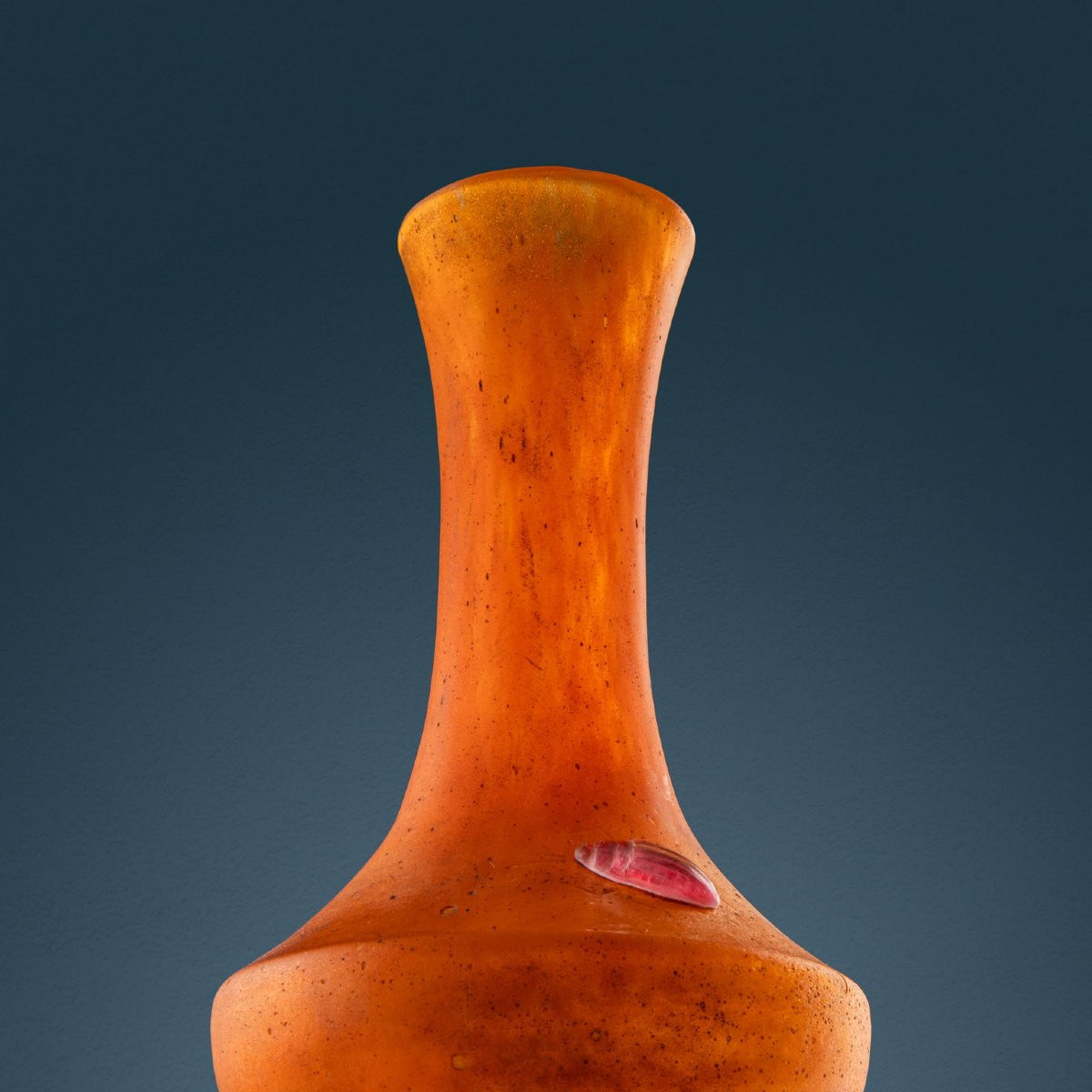Antique Daum Vase With Scarab Blown Glass France XX Century-photo-3