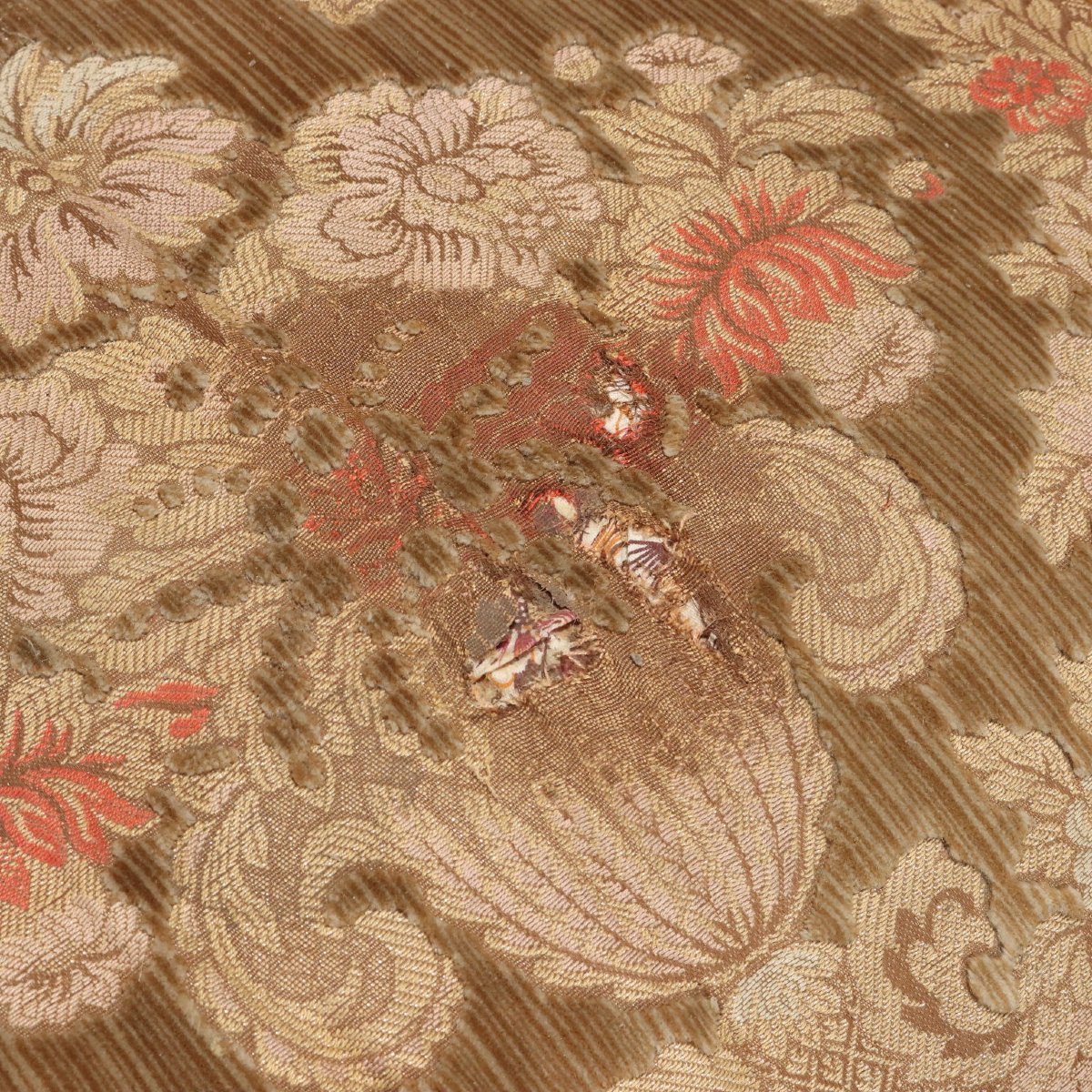 Antique Sofa Eclectic Style American Walnut Fabric XX Century-photo-8