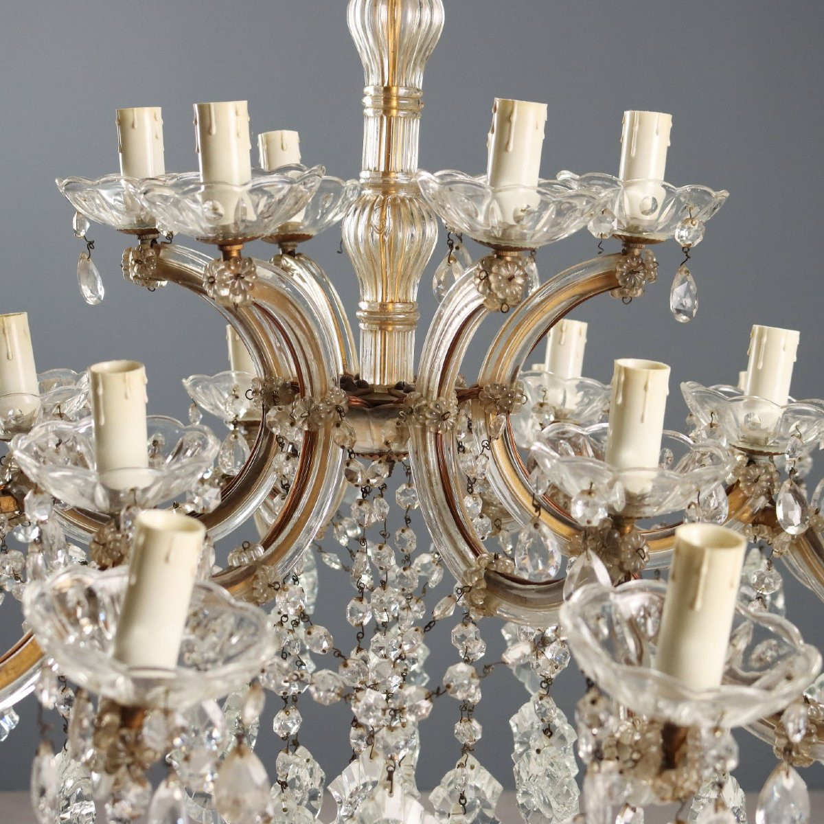 Maria Theresa Style Chandelier Italy Early 20th Century-photo-1