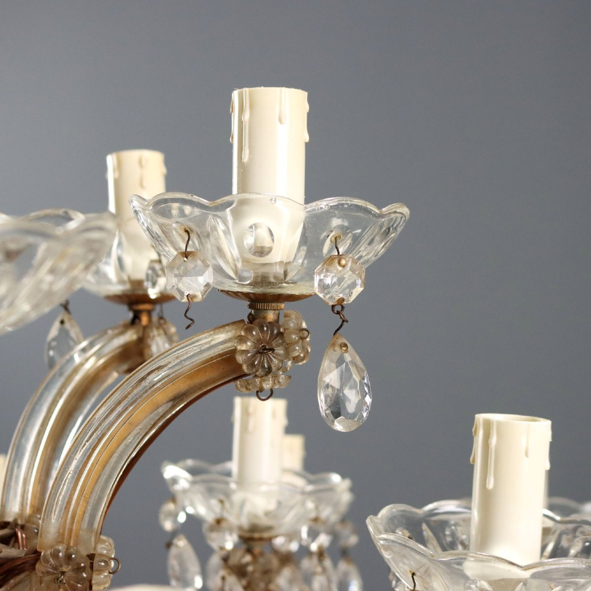 Maria Theresa Style Chandelier Italy Early 20th Century-photo-3