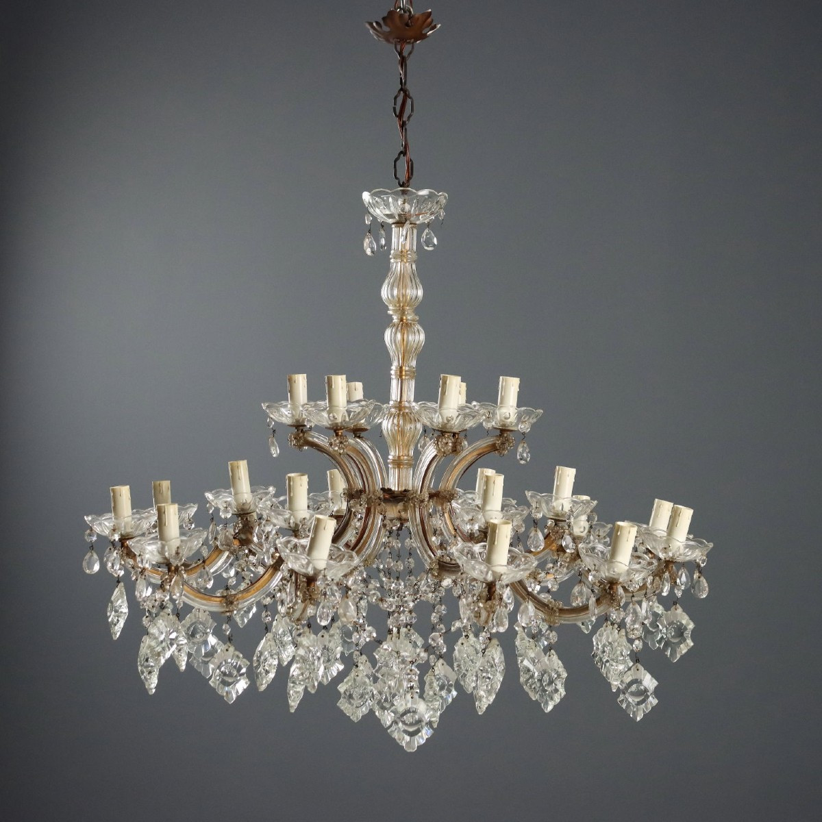 Maria Theresa Style Chandelier Italy Early 20th Century