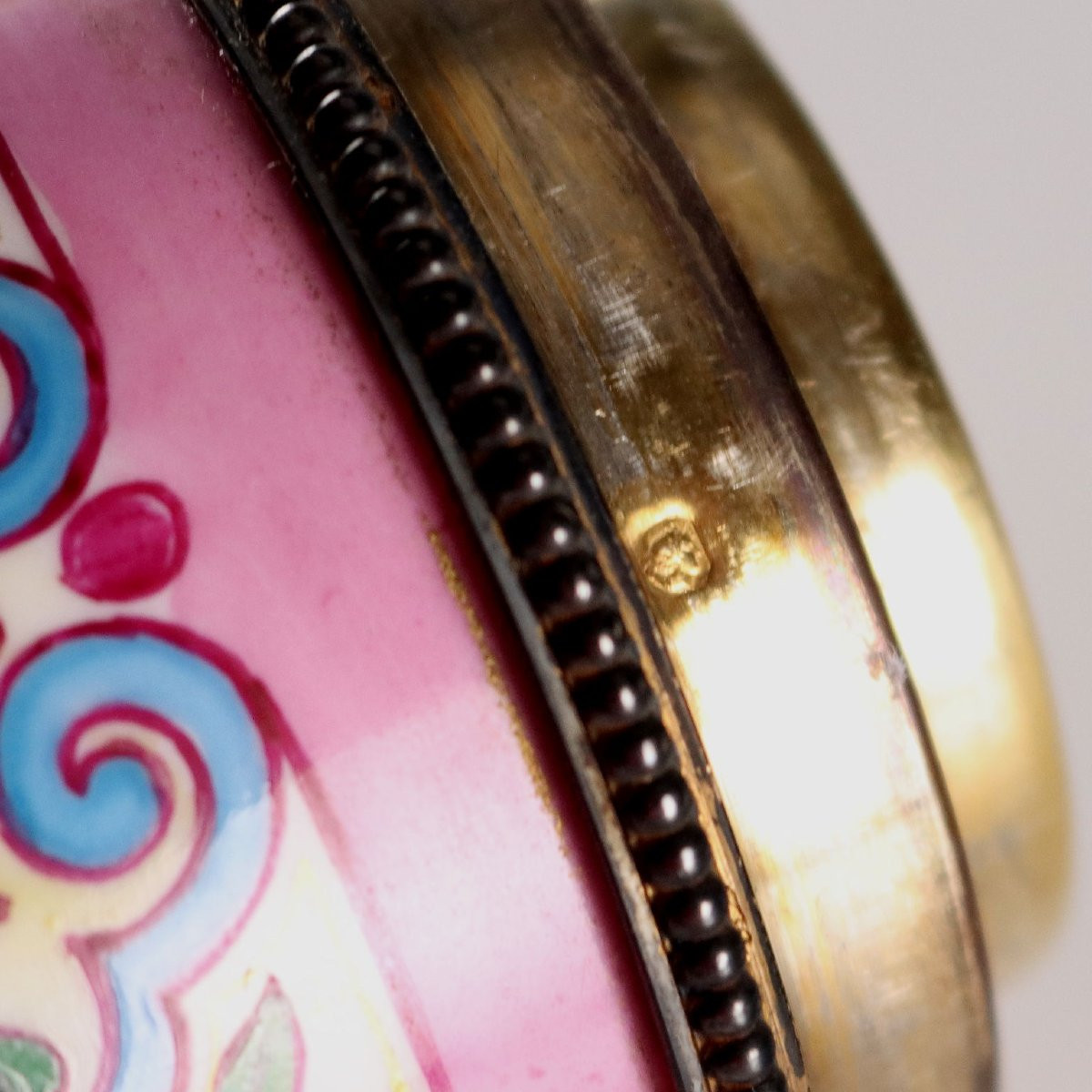 Paire de vases en argent et porcelaine, Manufacture de Limoges France -photo-8