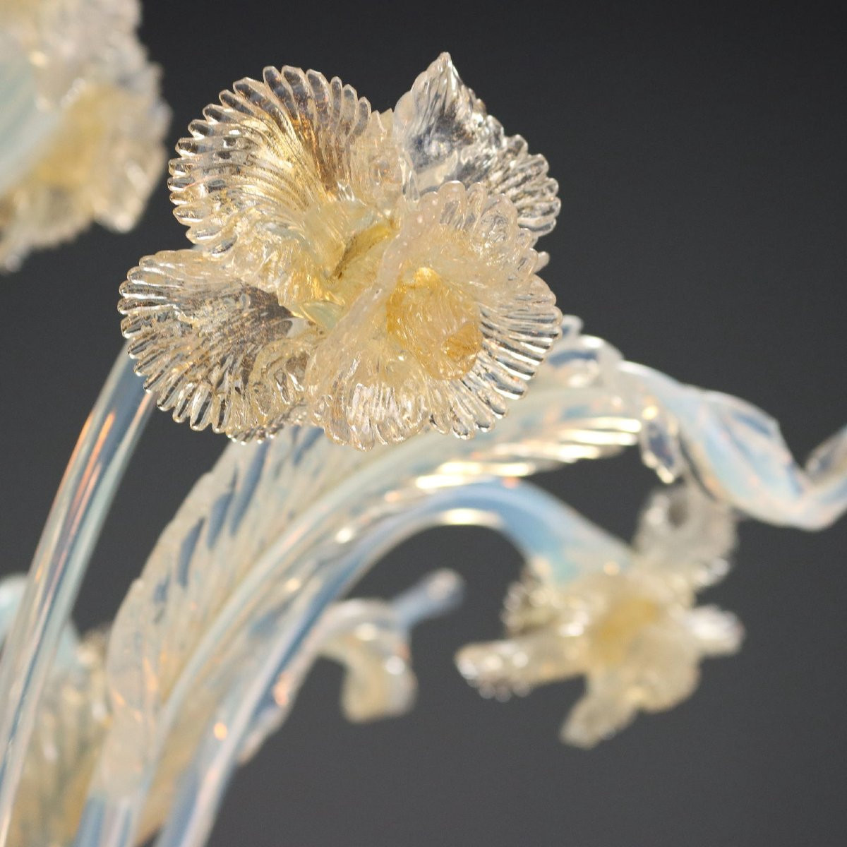 Antique Chandelier Blown Glass Of Murano Italy XX Century-photo-4
