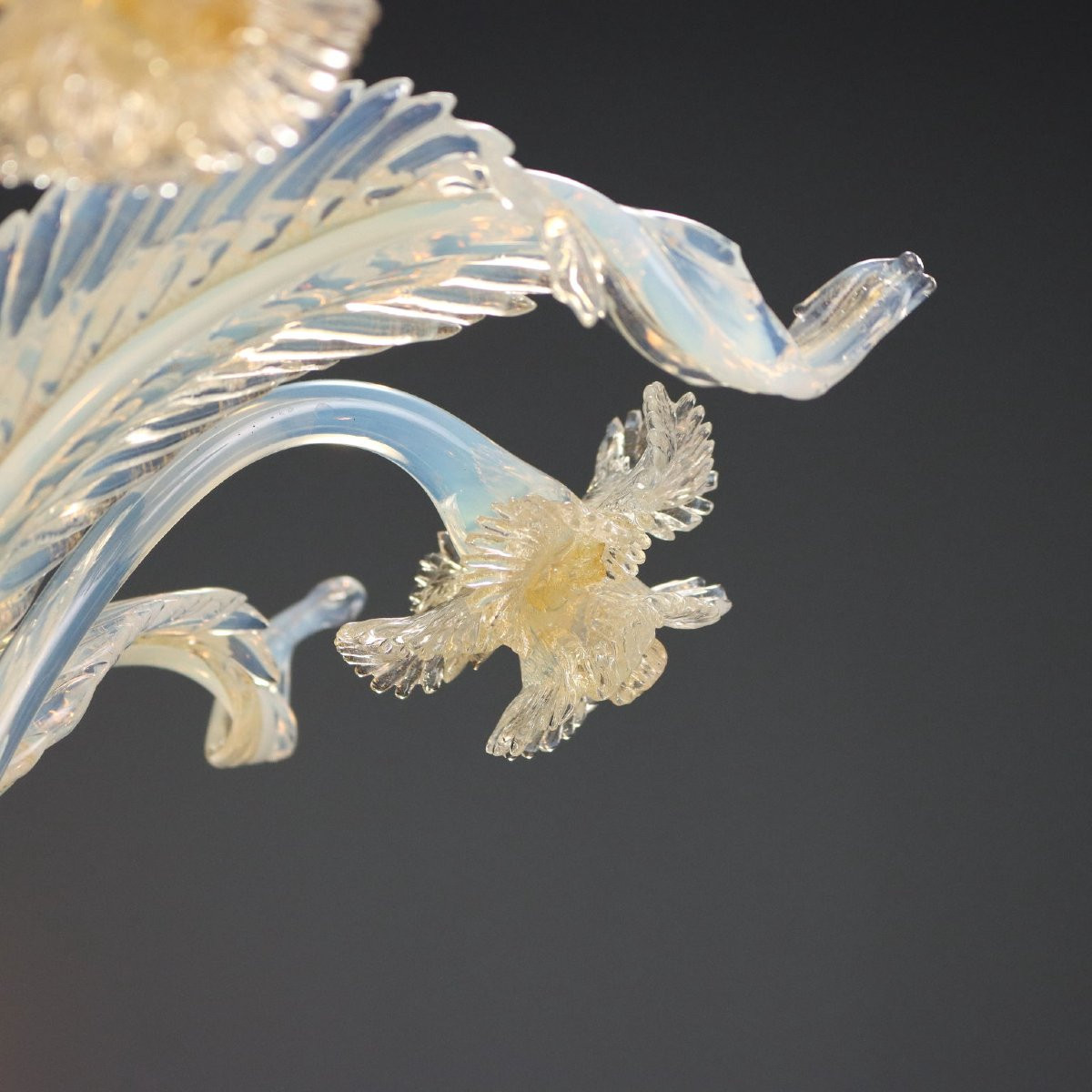 Antique Chandelier Blown Glass Of Murano Italy XX Century-photo-1