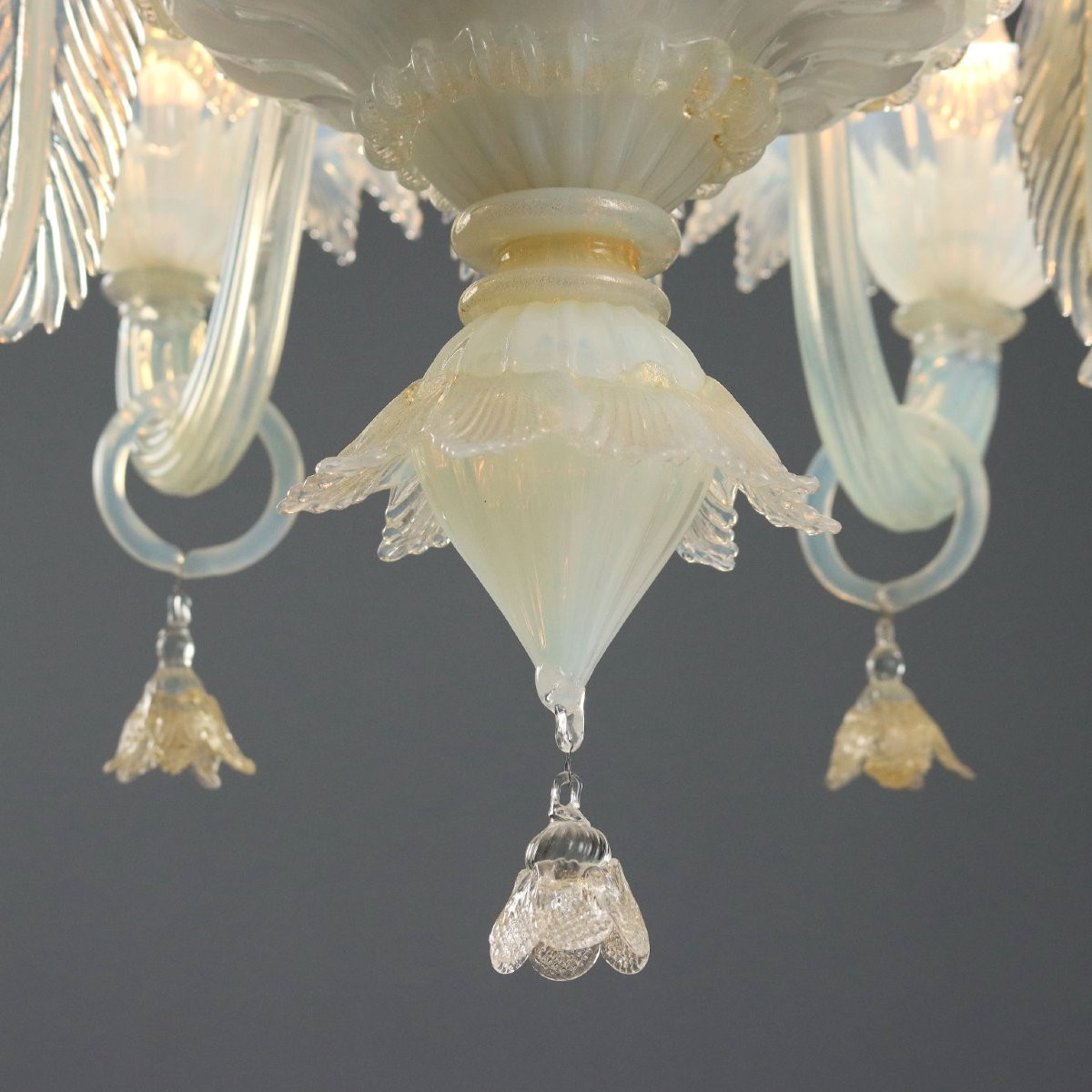 Antique Chandelier Blown Glass Of Murano Italy XX Century-photo-2