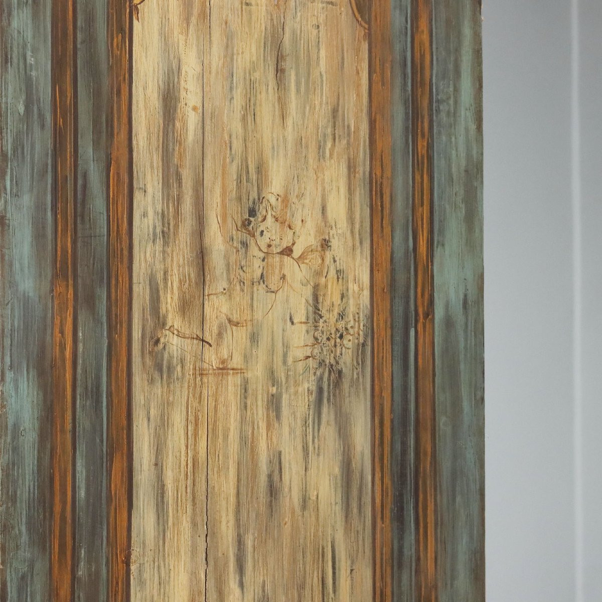 Antique Wardrobe Baroque Style Lacquered Wood XIX Century-photo-8