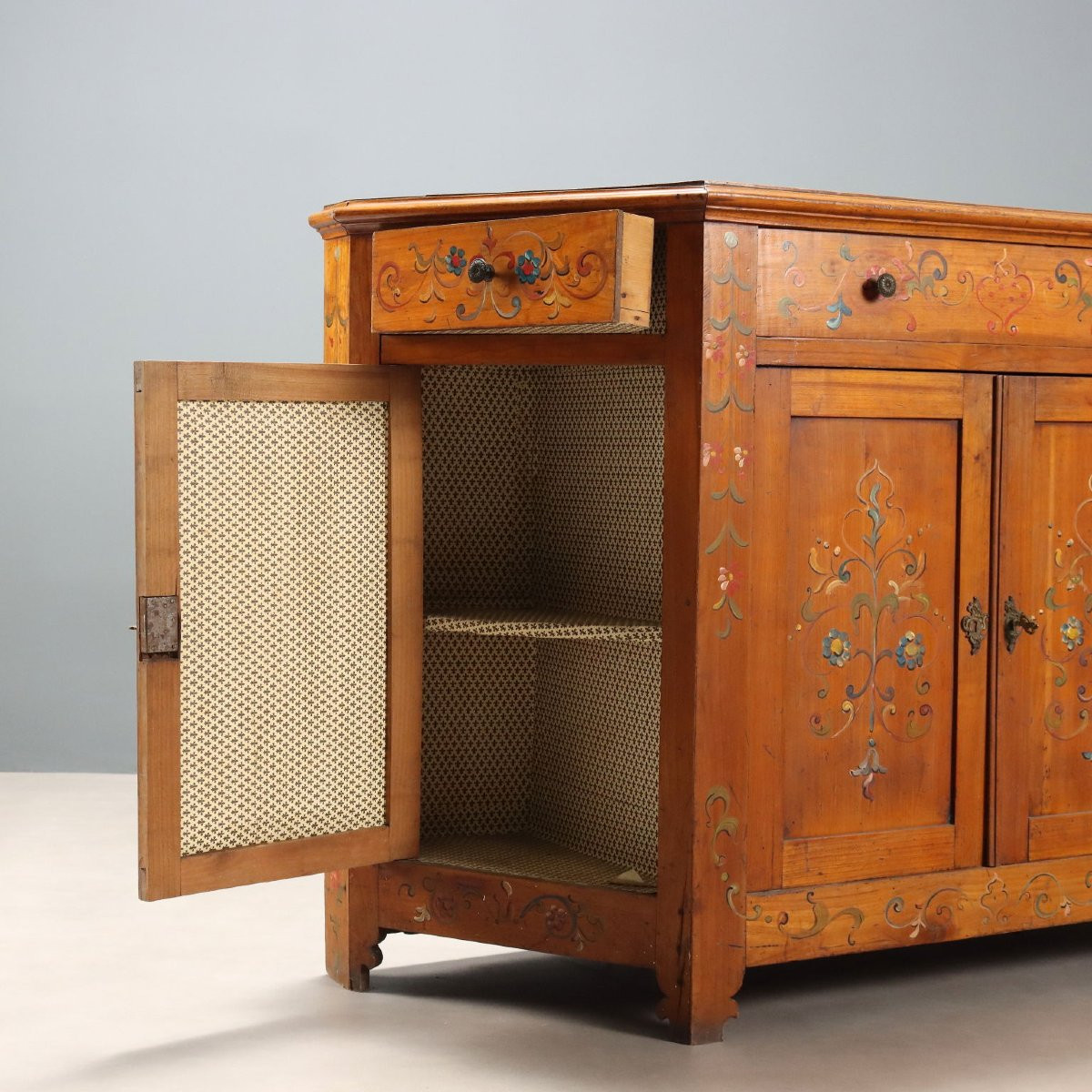 Buffet en bois de cerisier Italie, seconde moitié du XIXe siècle-photo-4