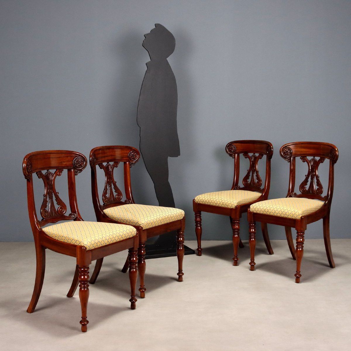 Antique Victorian Chairs Carved Mahogany United Kingdom XIX Century-photo-2