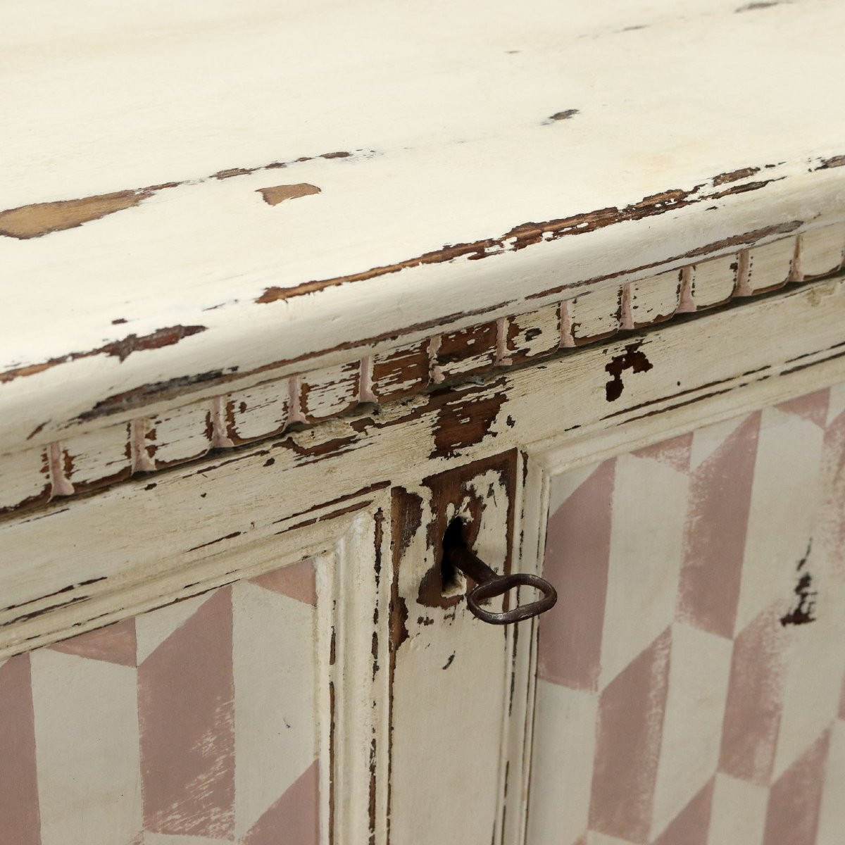 Coffre Ancien Noyer Laqué Fer Forgé Italie du XVIIIe Siècle-photo-1