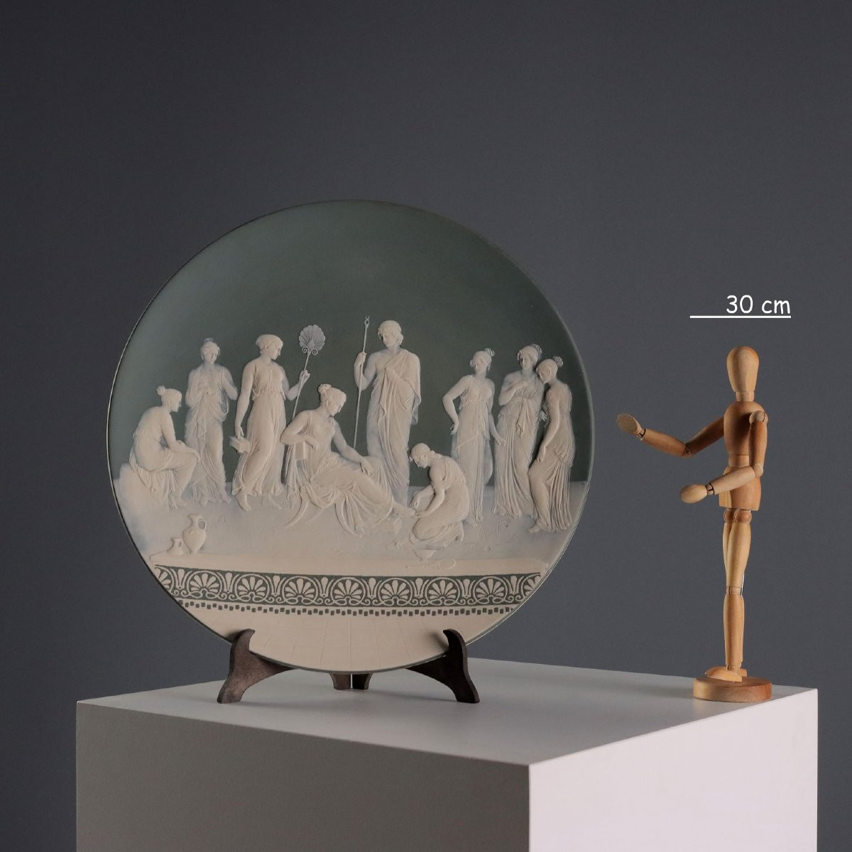 Assiette de Parade Ancienne Jean-Baptiste Stahl Mettlach XIXe Siècle-photo-2