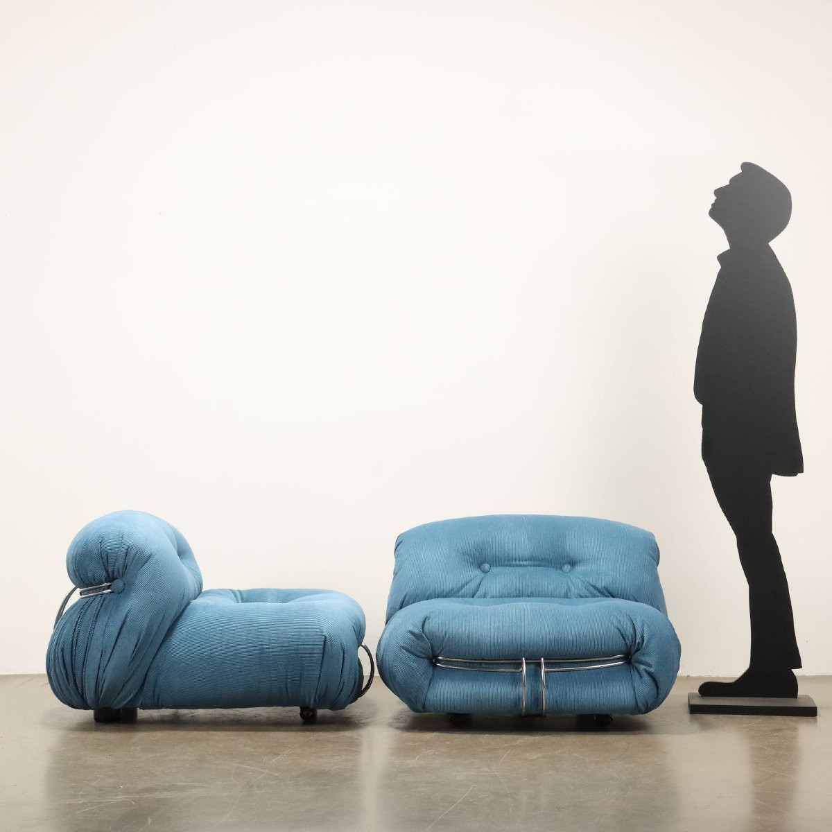 Cassina Soriana Fauteuils Vintage Design Afra & Tobia Scarpa Années 70-photo-2