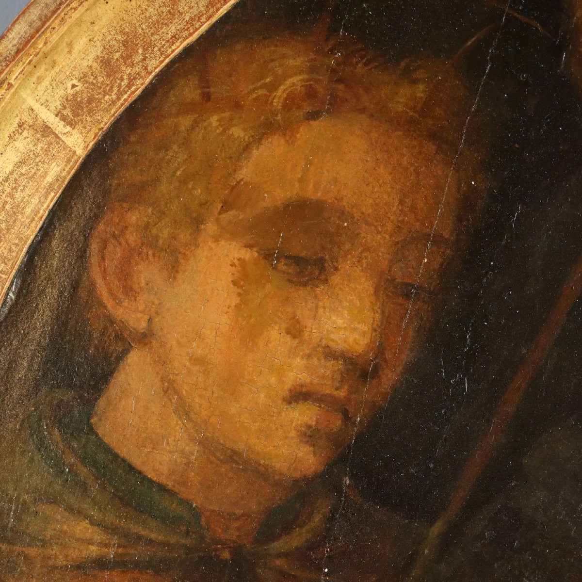 Vièrge à L'Enfant Tableau Ancien Bartolomeo Neroni XVIe Siècle-photo-1