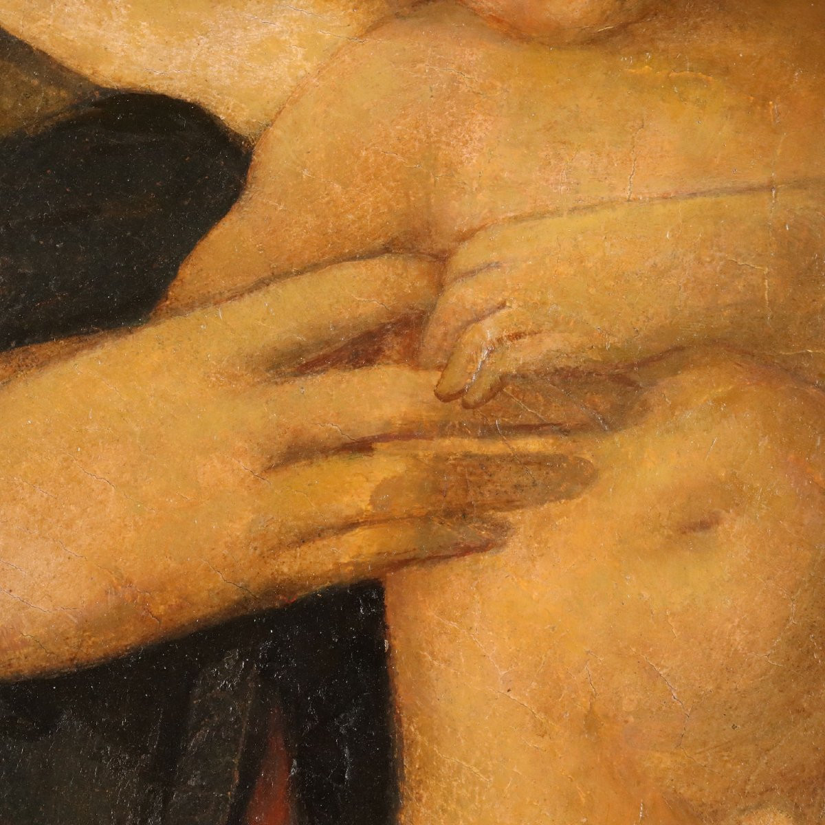 Vièrge à L'Enfant Tableau Ancien Bartolomeo Neroni XVIe Siècle-photo-3