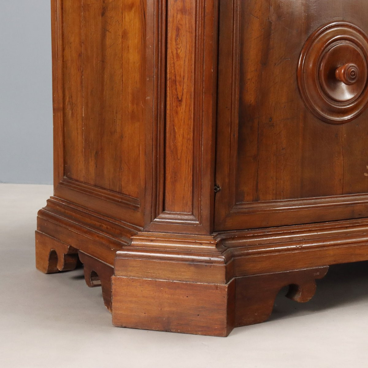 Antique Cupboard Walnut 6 Drawers With Upper Part XIX Century-photo-4