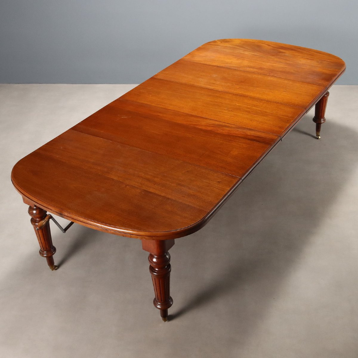 Table Extensible Ancienne Acajou Laiton Royaume-Uni XIXe Siècle-photo-1