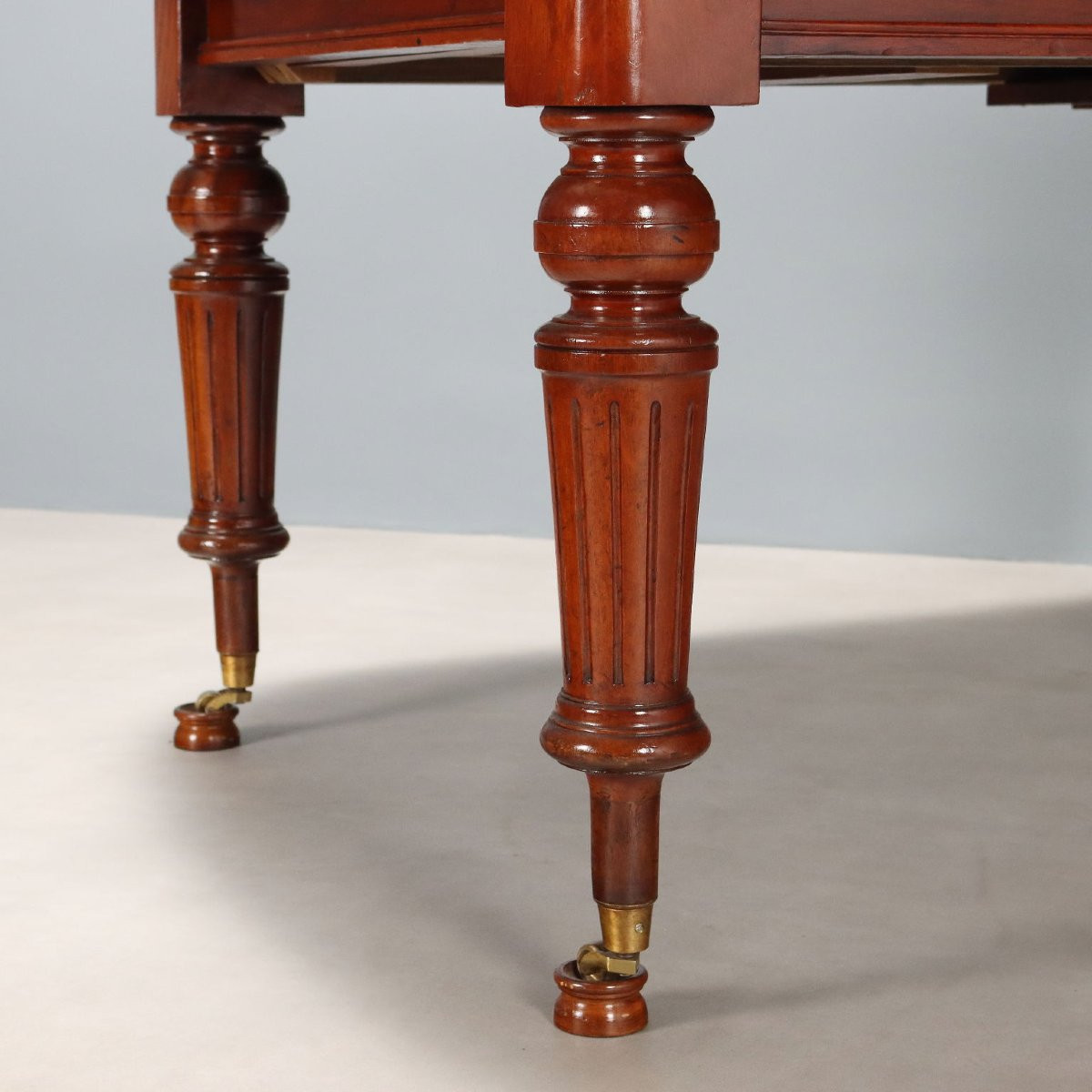 Table Extensible Ancienne Acajou Laiton Royaume-Uni XIXe Siècle-photo-4