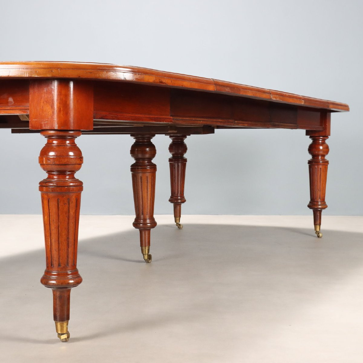 Table Extensible Ancienne Acajou Laiton Royaume-Uni XIXe Siècle-photo-6