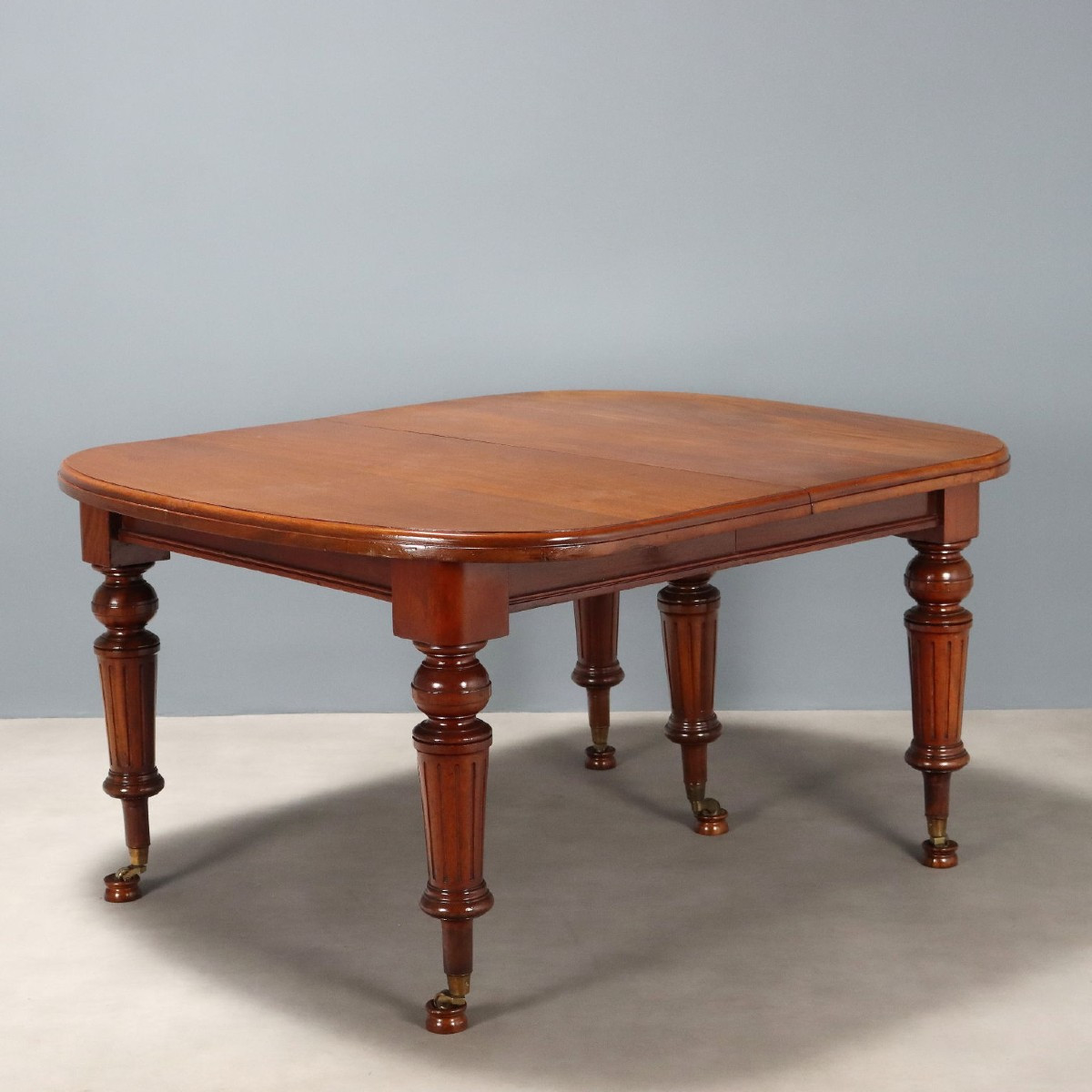Table Extensible Ancienne Acajou Laiton Royaume-Uni XIXe Siècle